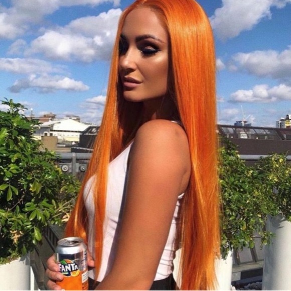 - 💫 22” ORANGE STRAIGHT LACE FRONT WIG💫 *NEW*🆕🆕🆕